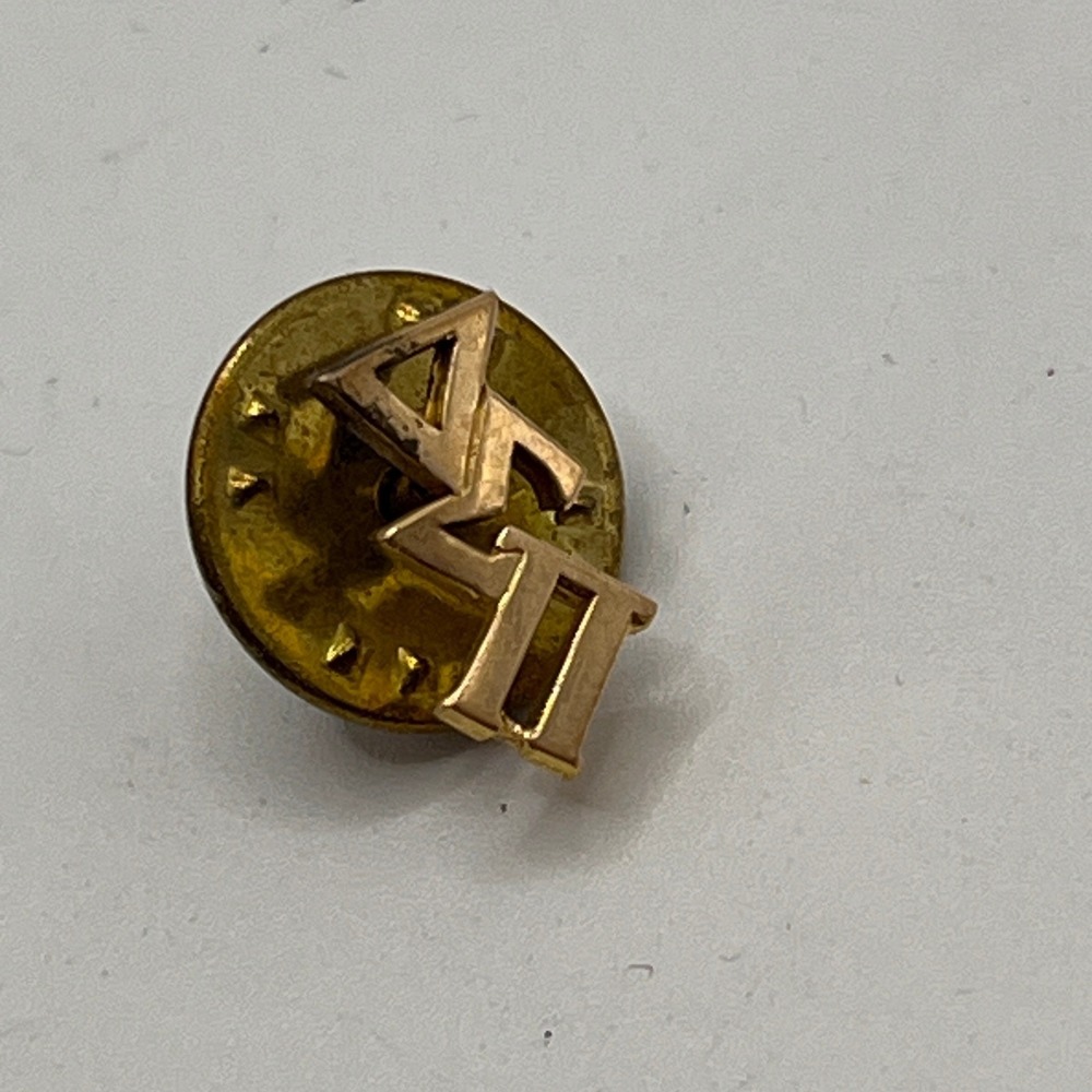 VTG Delta Sigma Pi Fraternity Lapel Pin‎ Gold Tone Sorority Greek Letter Jewelry